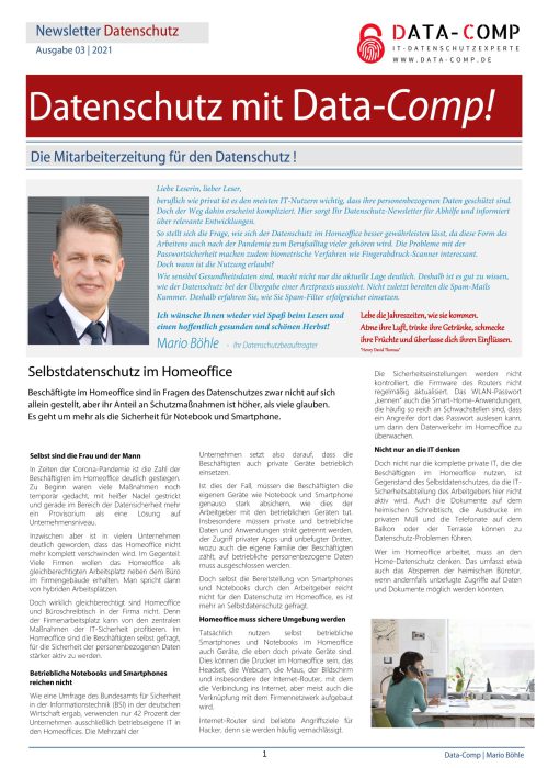 Data-Comp Mitarbeiterzeitung - Ausgabe 2021-03
